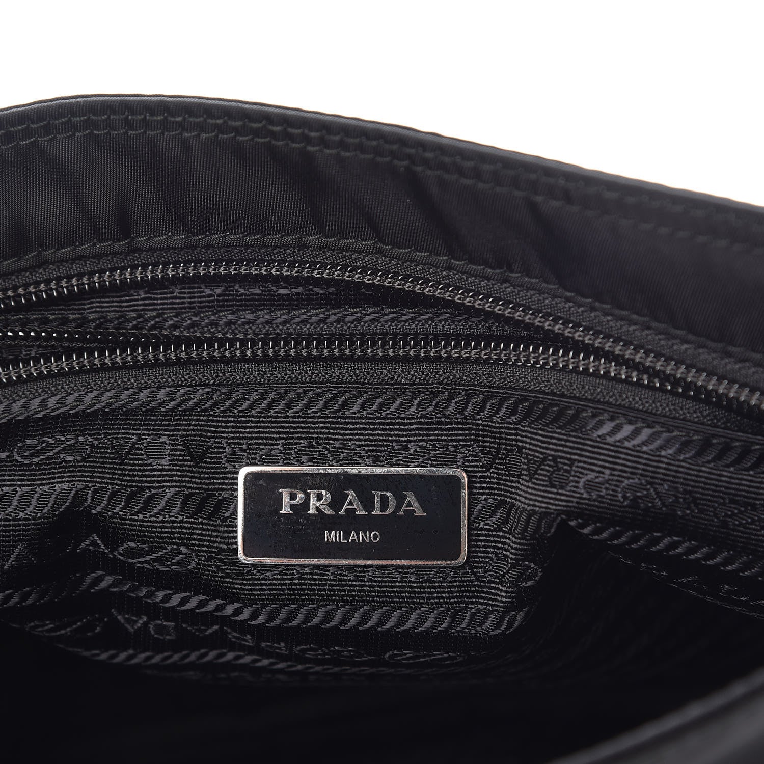 Prada Nylon Saffiano Flat Messenger Bag Black 6 of 8