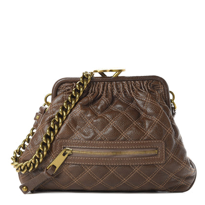 Marc Jacobs Calfskin Quilted Little Stam Brown 1 of 11