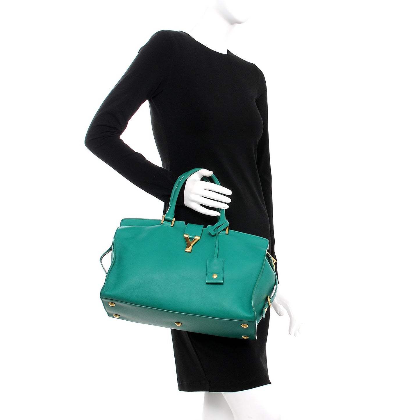 Calfskin Medium Classic Y Cabas Green