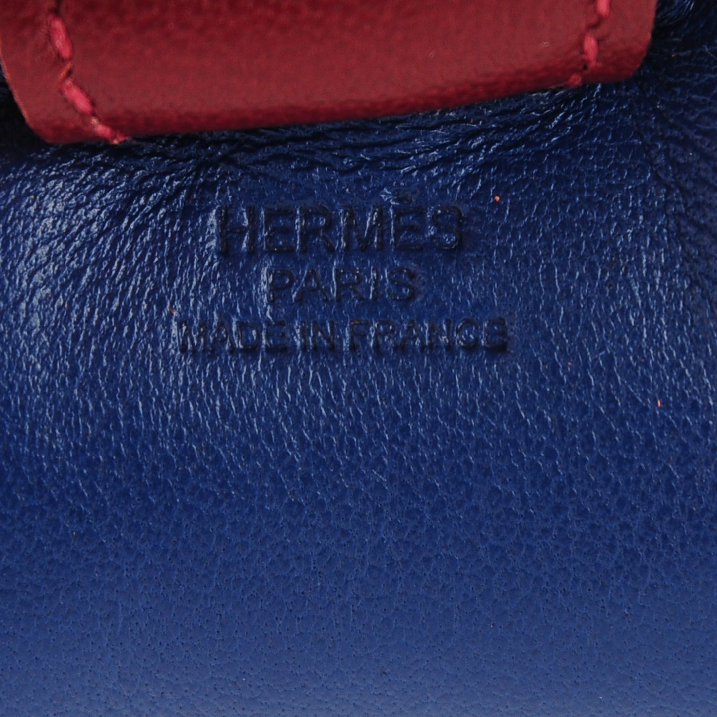 Milo Lambskin Grigri Rodeo Horse Bag Charm PM Bleu de Malte Rouge H Peony