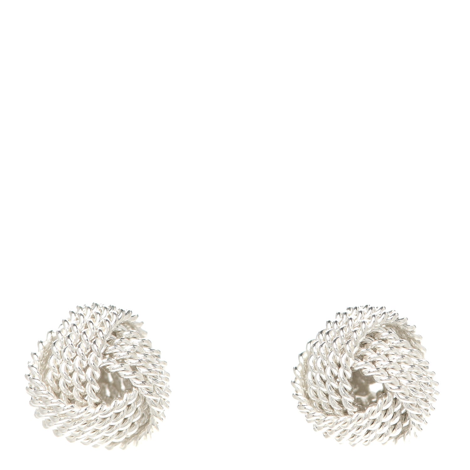 Tiffany Sterling Silver Twist Knot Earrings 1 of 5
