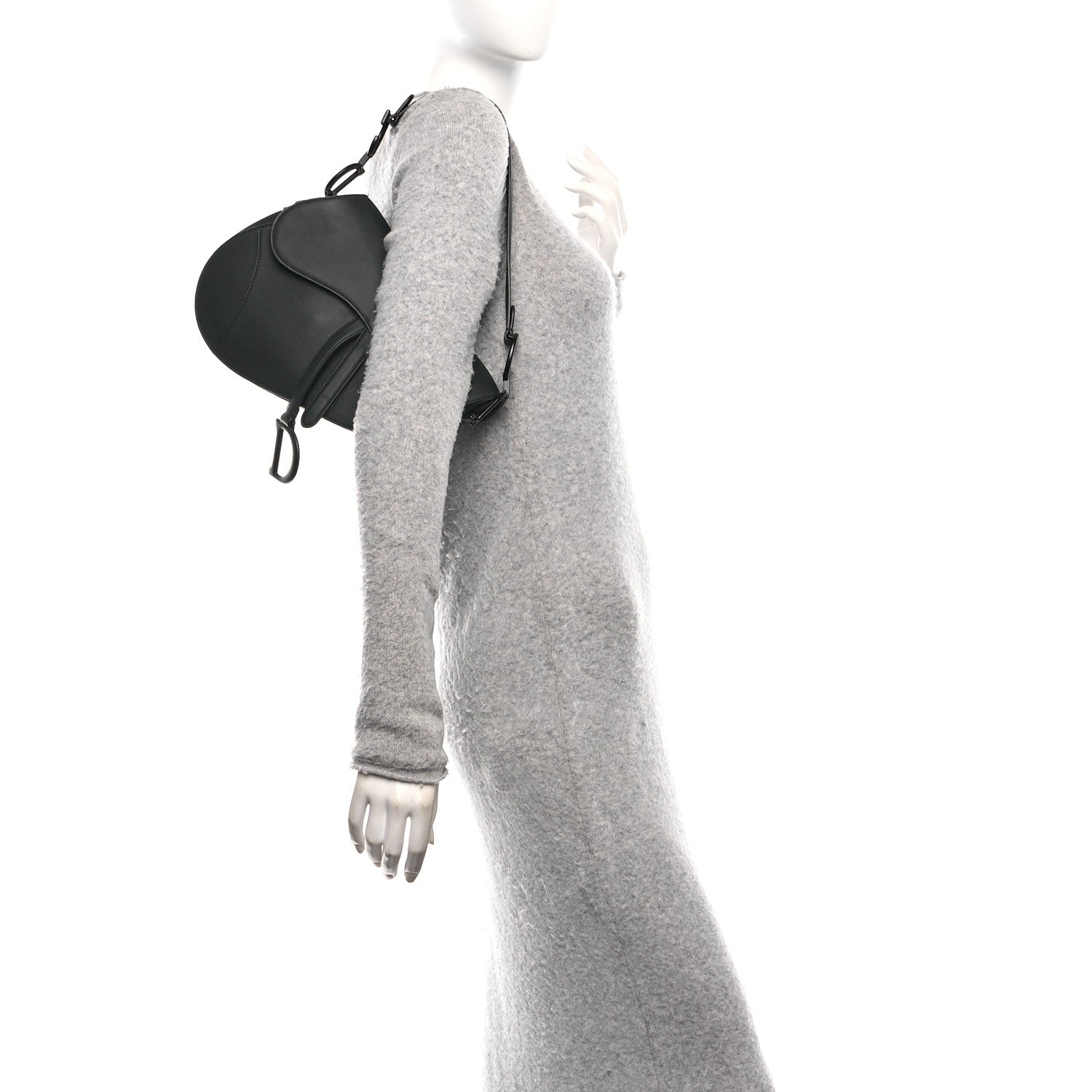 Christian Dior Ultra Matte Calfskin Saddle Bag Black 2 of 11