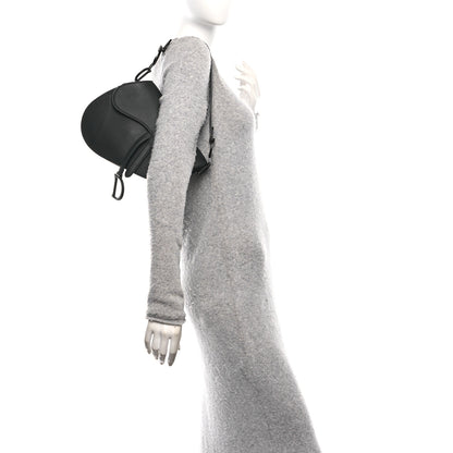 Christian Dior Ultra Matte Calfskin Saddle Bag Black 2 of 11