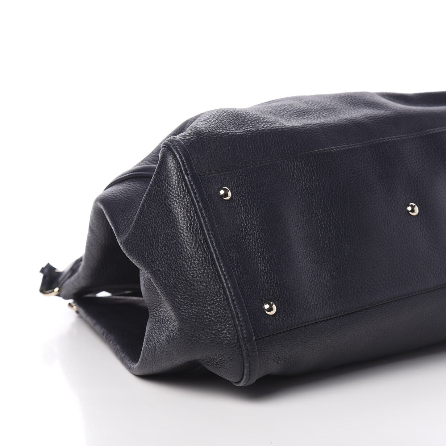 Pebbled Calfskin Large Soho Shoulder Bag Blue