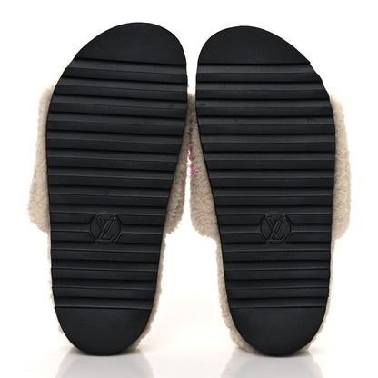 Louis Vuitton Shearling Paseo Flat Comfort Mule 37 Beige 5 of 9