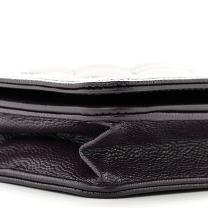 Chanel Caviar Quilted Boy Wallet On Chain WOC Dark Purple 9 of 12