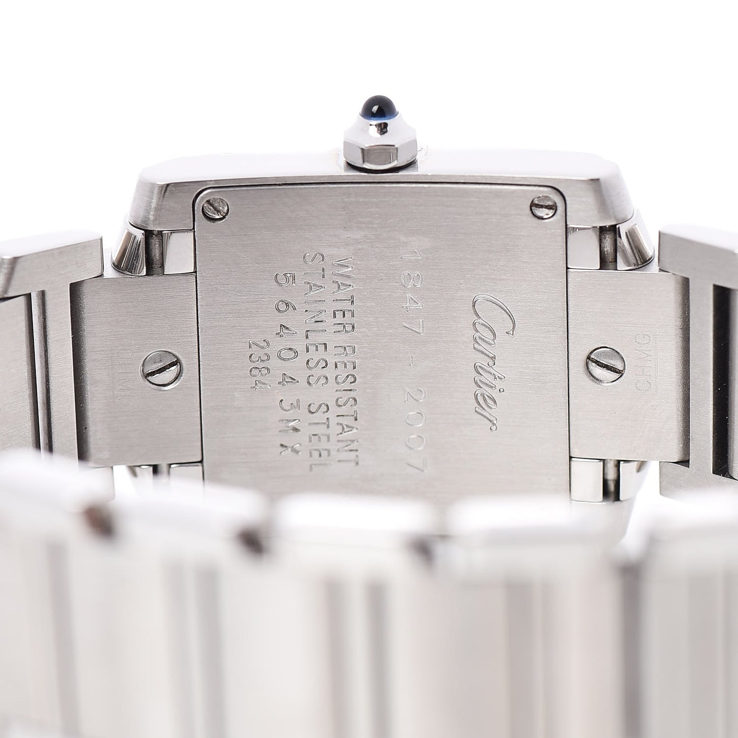 Stainless Steel 20mm Tank Francaise 160th Anniversary Quartz Watch