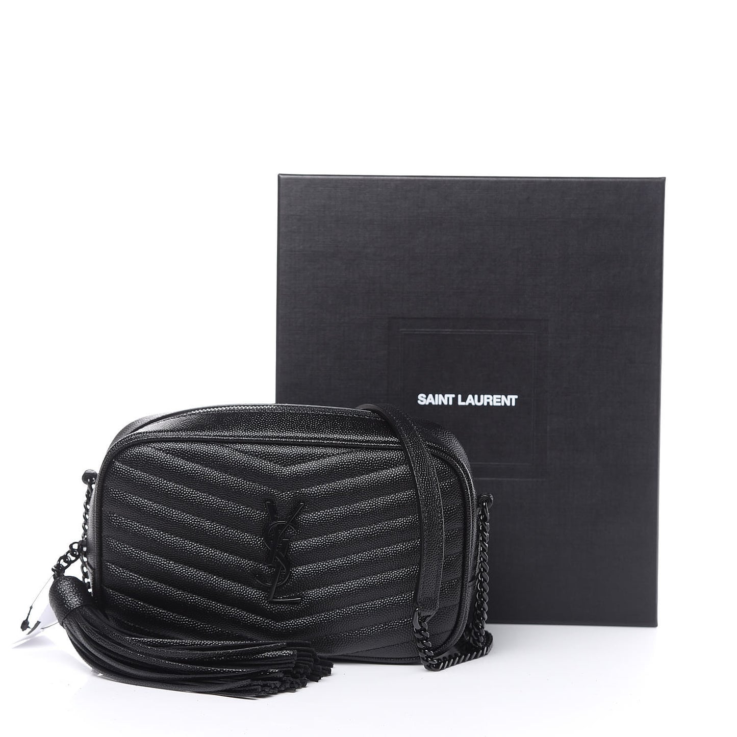 Grain De Poudre Matelasse Monogram Mini Lou Camera Bag Black