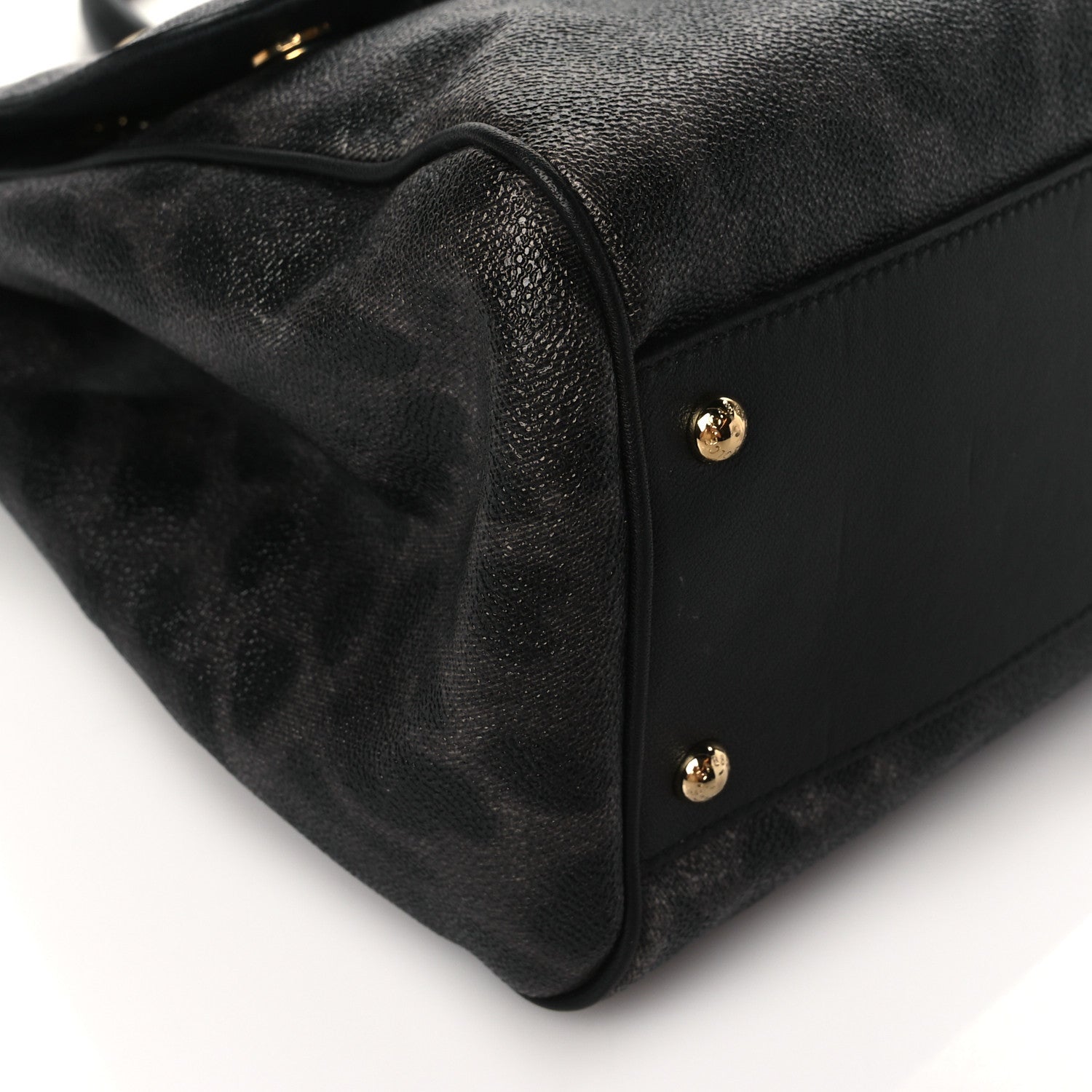 Dolce & Gabbana Dauphine Leopard Print Large Miss Sicily Satchel Black 7 of 8