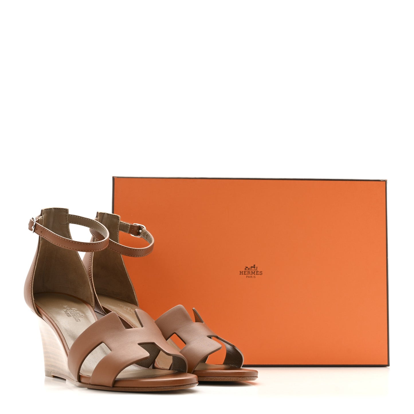 Calfskin Legend Wedge Sandals 37 Gold