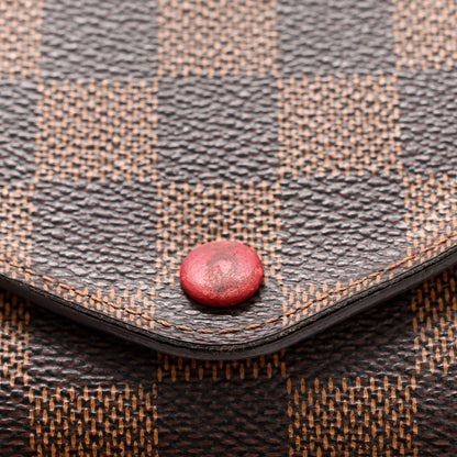 Louis Vuitton Damier Ebene Josephine Wallet Red 10 of 11