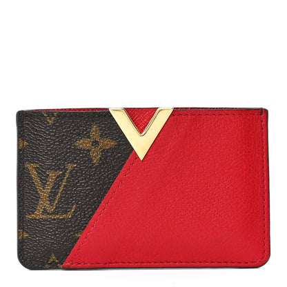 Louis Vuitton Calfskin Monogram Kimono Tote Card Holder Cherry 1 of 11