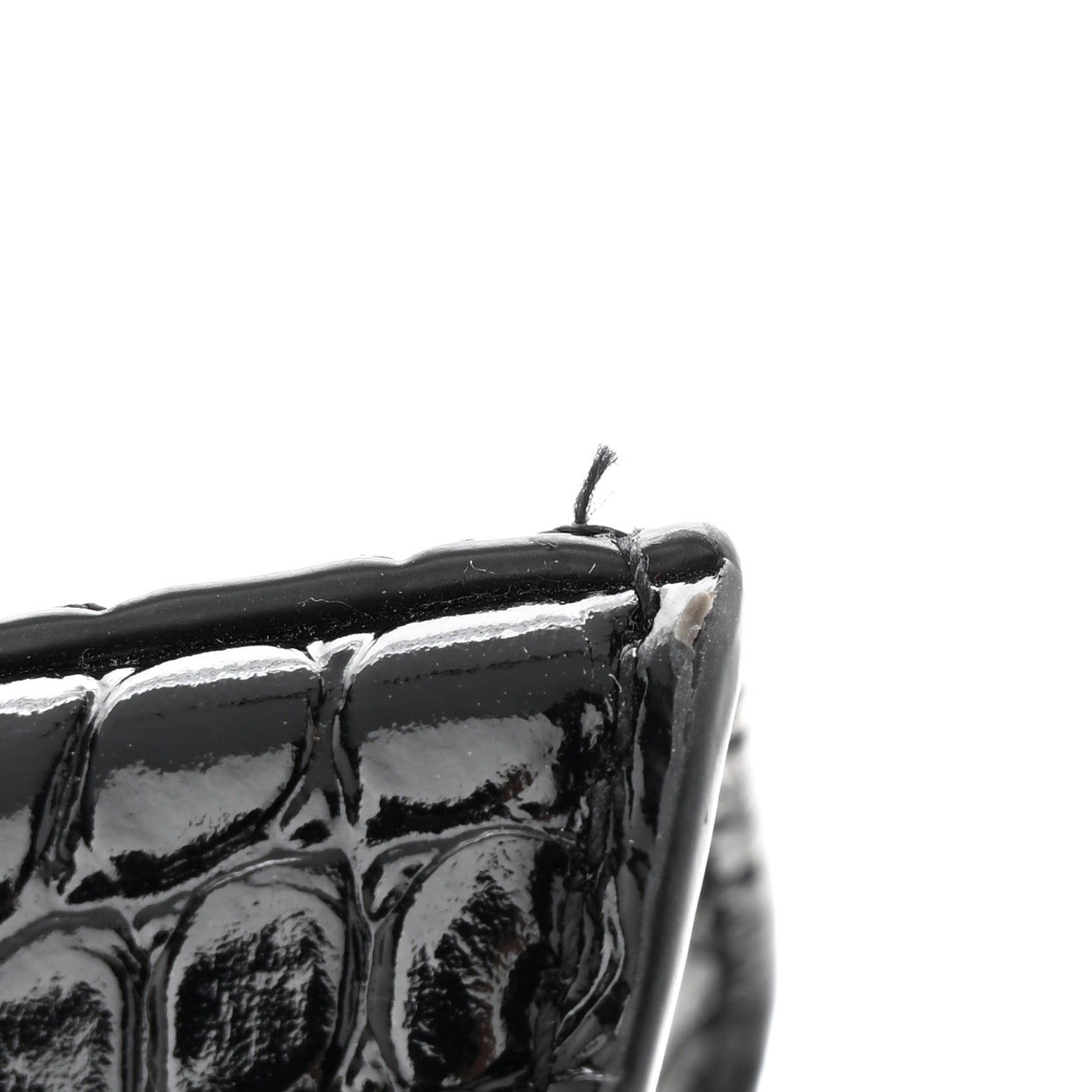 Balenciaga Shiny Calfskin Monochrome Crocodile Embossed Small Hourglass Evening Chain Bag Black 11 of 12