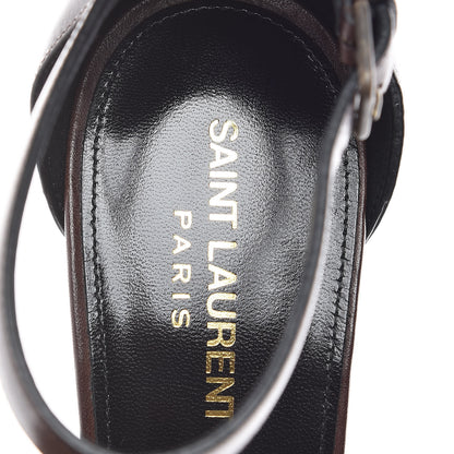 Saint Laurent Calfskin Opyum 110 Sandals 40 Brown 7 of 12