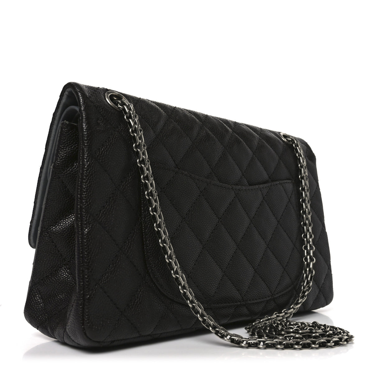 Chanel Caviar Iridescent Calfskin 2.55 Reissue 226 Flap Brown Grey 3 of 10
