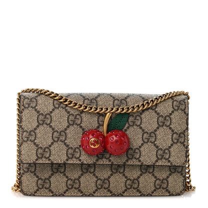Gucci GG Supreme Monogram Mini Cherry Chain Bag 1 of 11