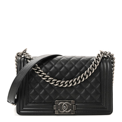 Chanel Caviar Quilted Medium Boy Flap Black 1 of 11
