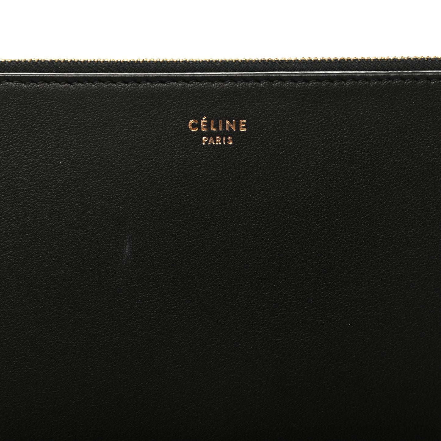 Crocodile Embossed Calfskin Clutch Black