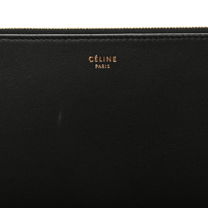 Celine Crocodile Embossed Calfskin Clutch Black 9 of 11