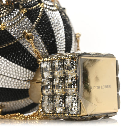 Judith Leiber Crystal Pearl Amelia Hot Air Balloon Minaudiere Clutch Gold 8 of 10