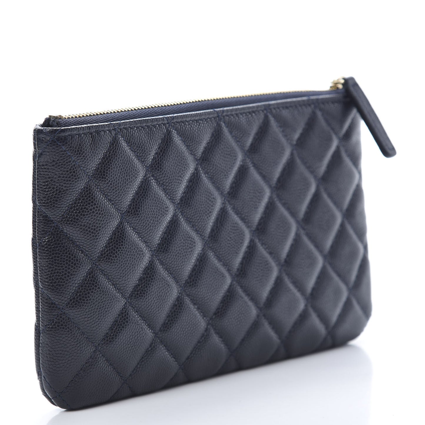 Caviar Quilted Cosmetic Case Navy