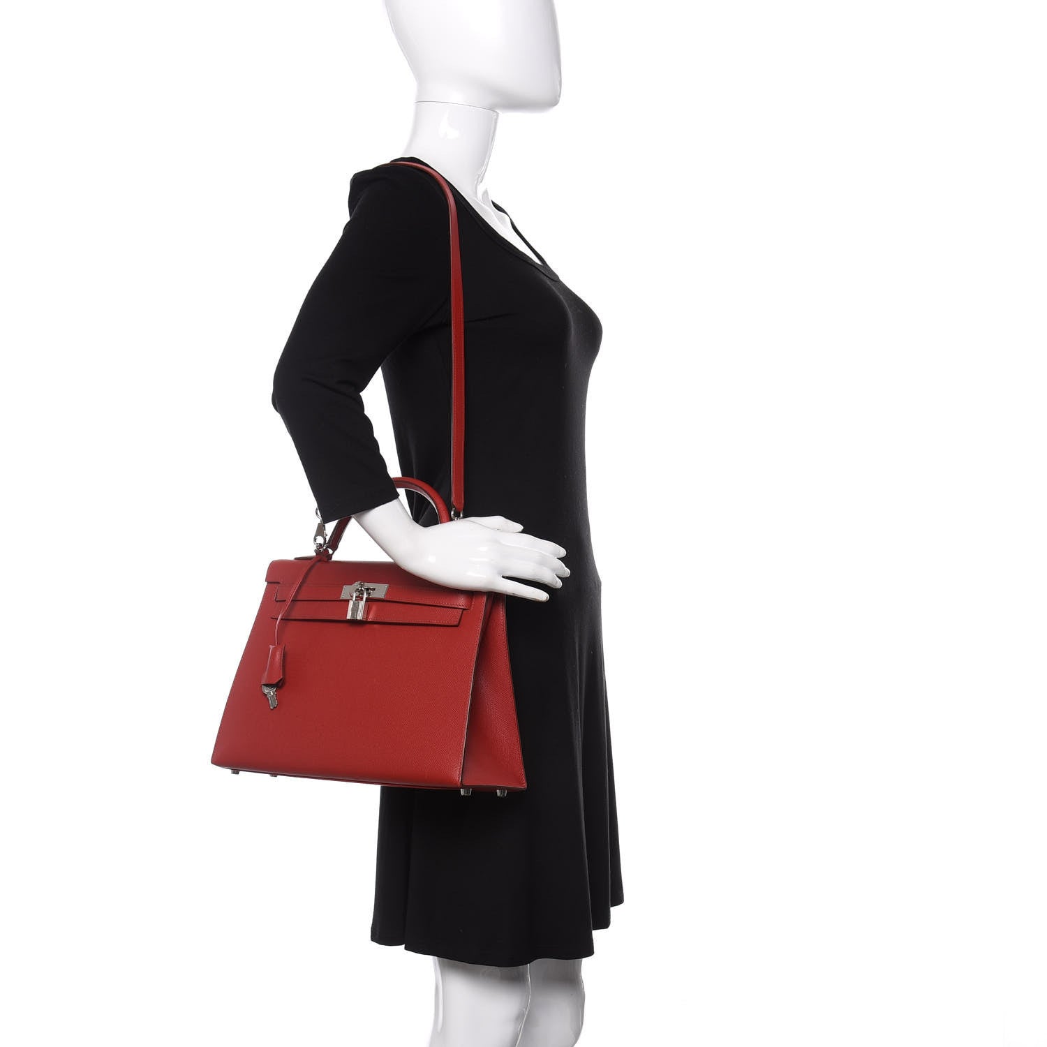 Hermes Epsom Kelly Sellier 32 Rouge Garance 2 of 27