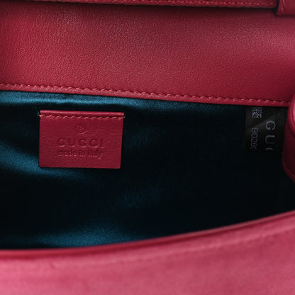 Gucci Velvet Crystal Square G Shoulder Bag Light Raspberry Rose 5 of 9