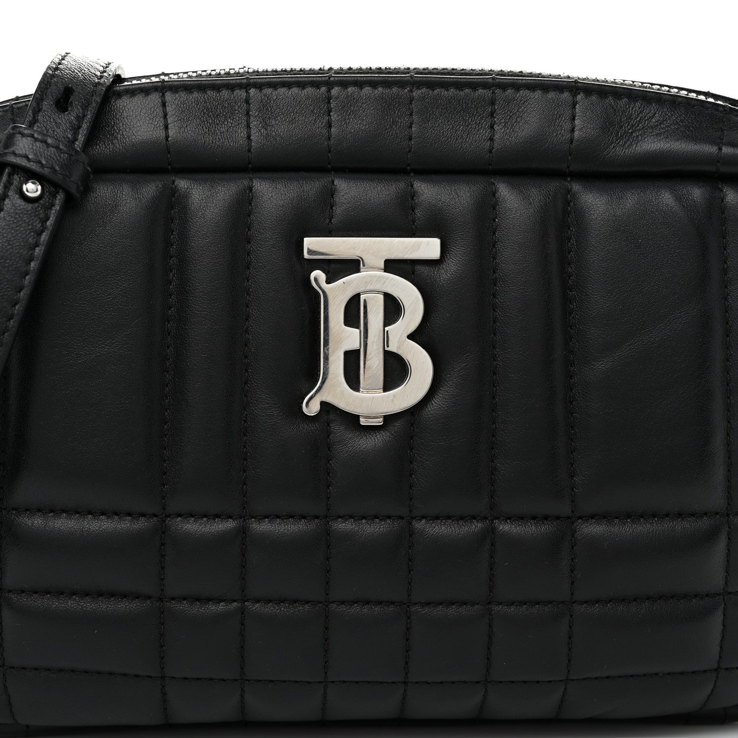 Burberry Calfskin Quilted Small Lola Camera Bag Black 1582248