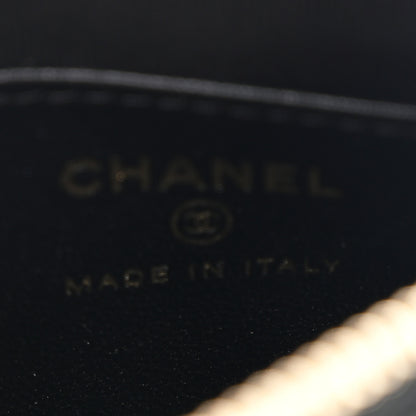 Chanel Shiny Crumpled Lambskin Quilted Mini Clutch With Chain Black 6 of 11