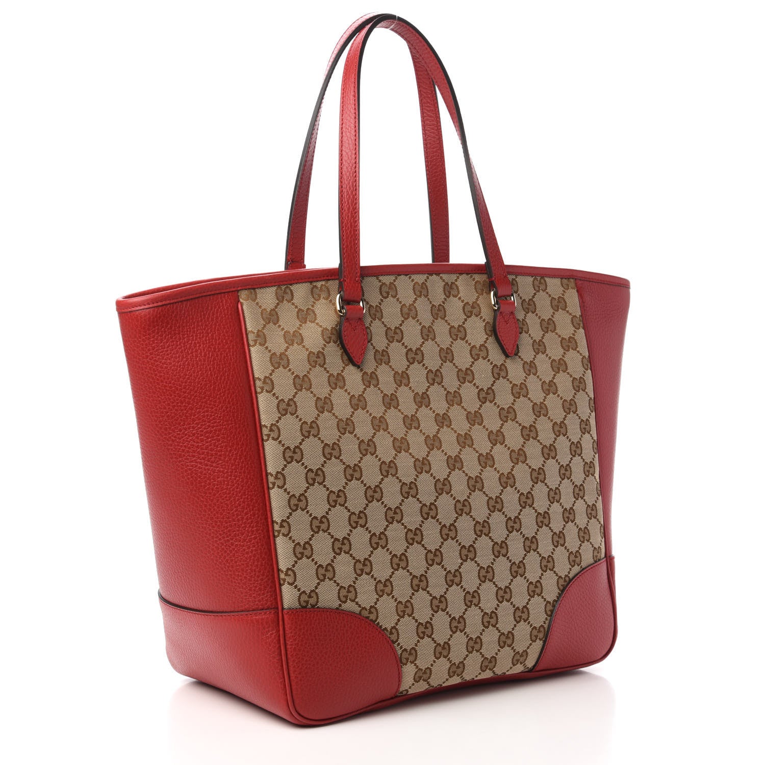 Gucci Monogram Bree Zippered Tote Beige Red 3 of 10