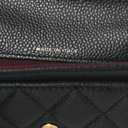 Chanel Caviar Quilted Flap Card Holder Wallet Black 7 of 10