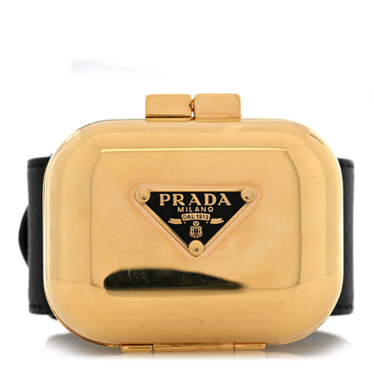 Prada Saffiano Metal Wrist Case M Gold 1 of 5