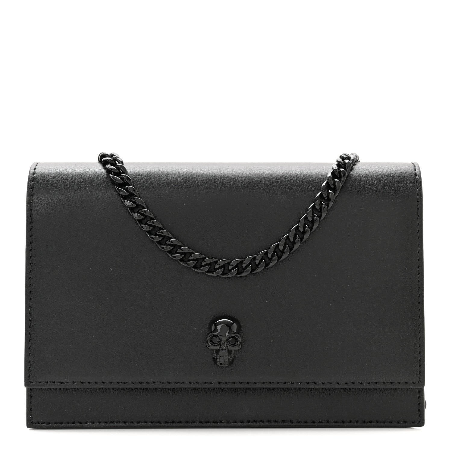 Alexander McQueen Calfskin Mini Skull Chain Crossbody Bag Black 1 of 10