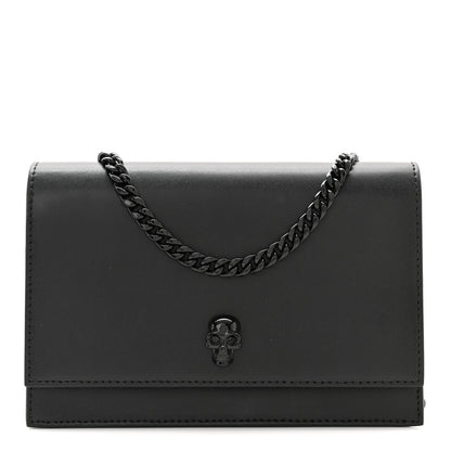 Alexander McQueen Calfskin Mini Skull Chain Crossbody Bag Black 1 of 10