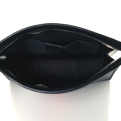 Gucci GG Supreme Monogram Selleria Calfskin Web New Web Cosmetic Case Black 5 of 9