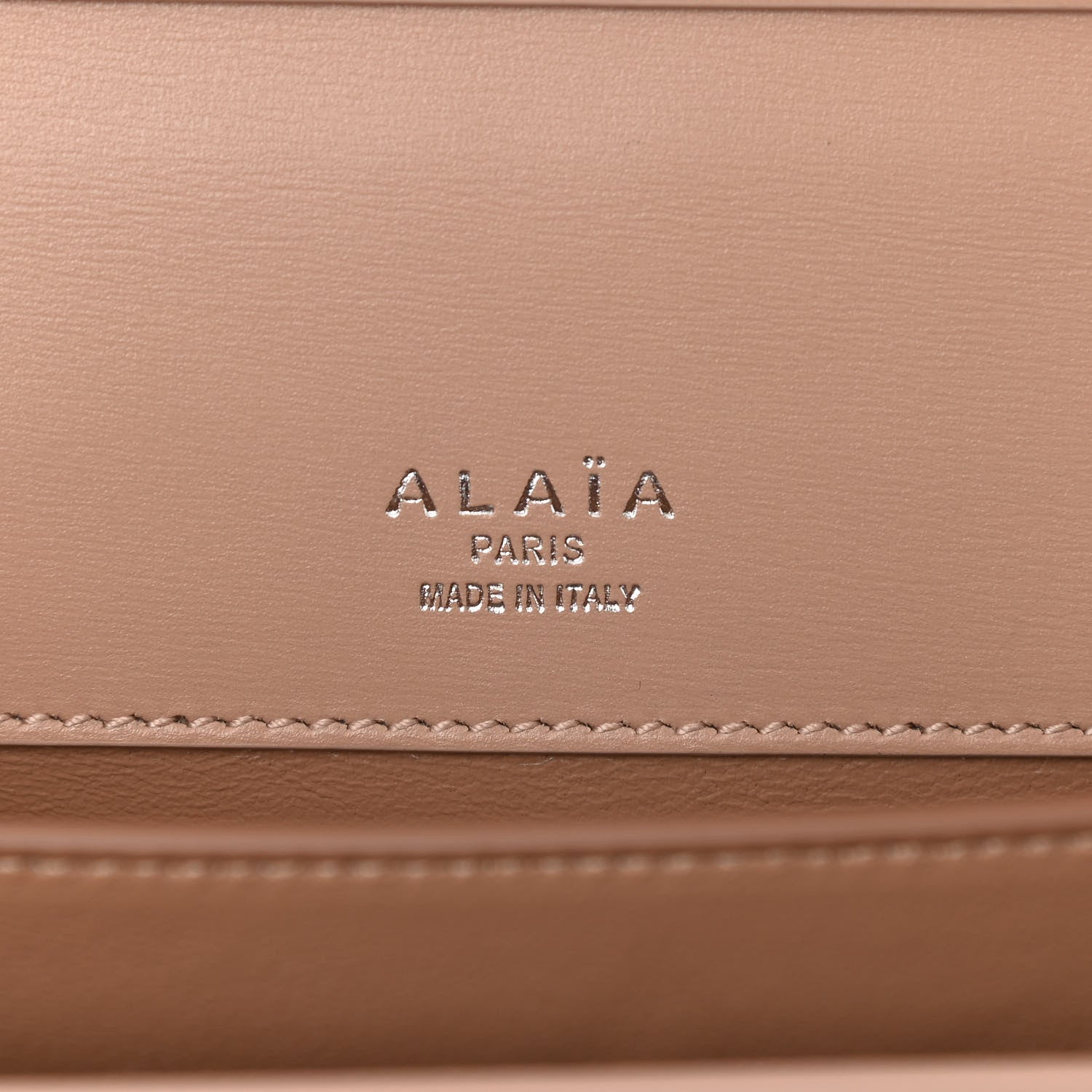 Alaia Calfskin Laser Cut Studded Medium Franca Crossbody Sable 6 of 13