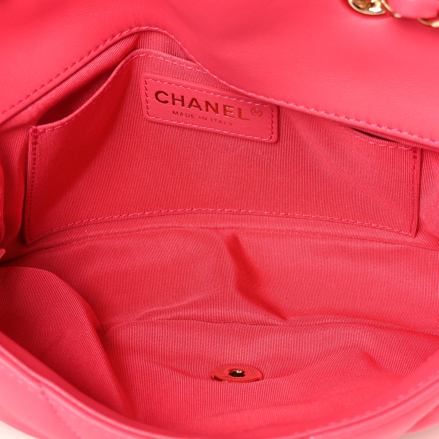 Calfskin Quilted Medium Bubbly Flap Pink