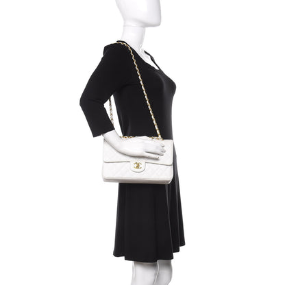 Chanel Caviar Quilted Medium Double Flap White 2 of 18