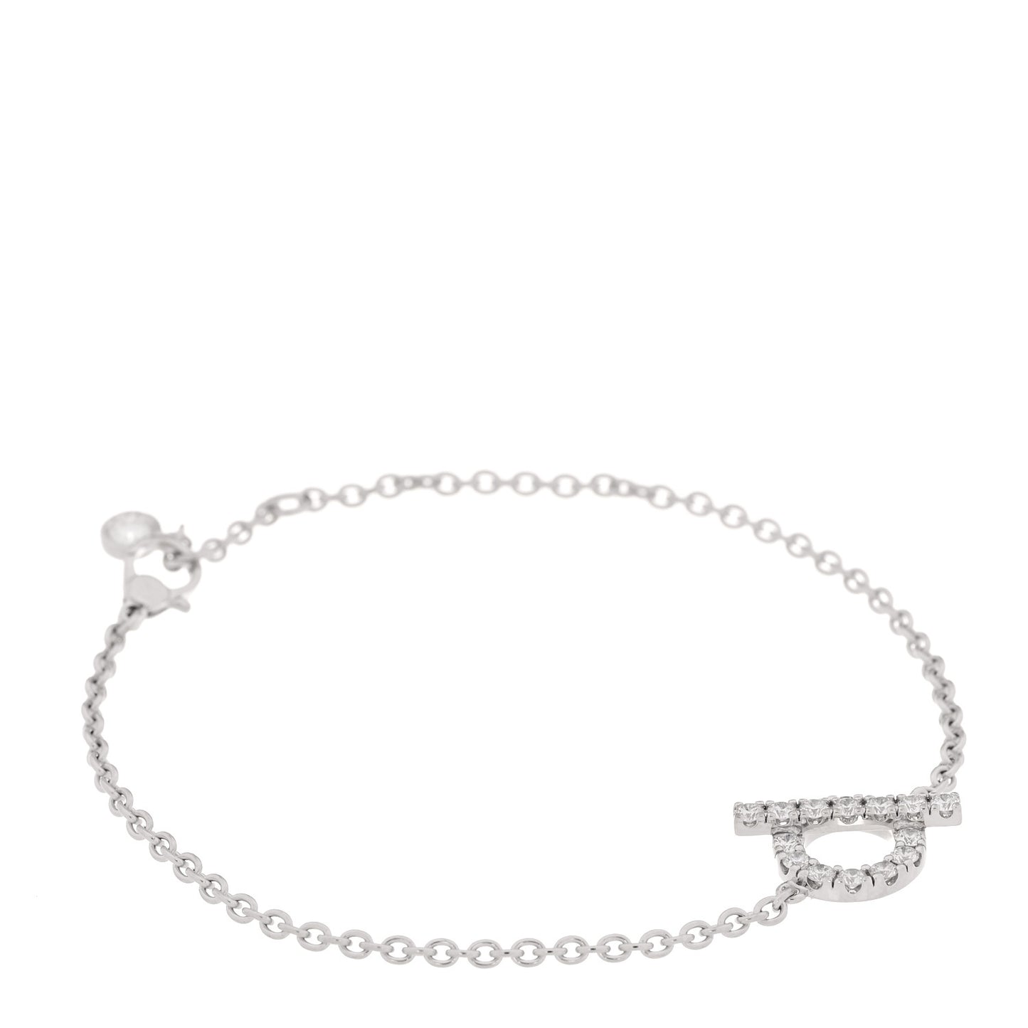 18K White Gold Diamond Finesse Bracelet LG