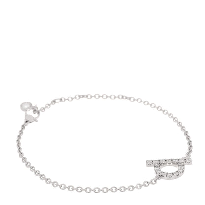 Hermes 18K White Gold Diamond Finesse Bracelet LG 1 of 6