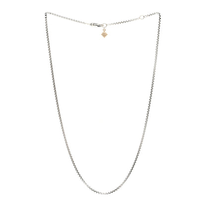 David Yurman Sterling Silver 14K Yellow Gold 1.7mm Baby Box Chain Necklace 16" 3 of 4