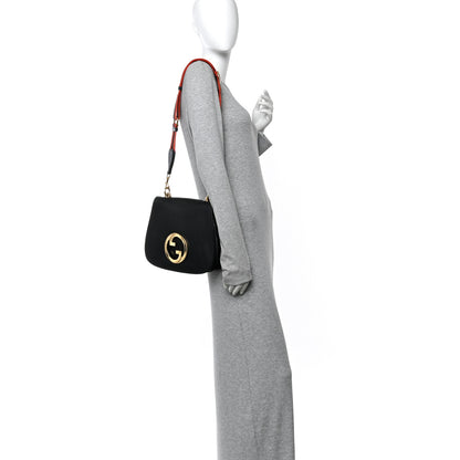 Gucci Roxy Calfskin Web Medium Studded Blondie Shoulder Flap Bag Black 2 of 10