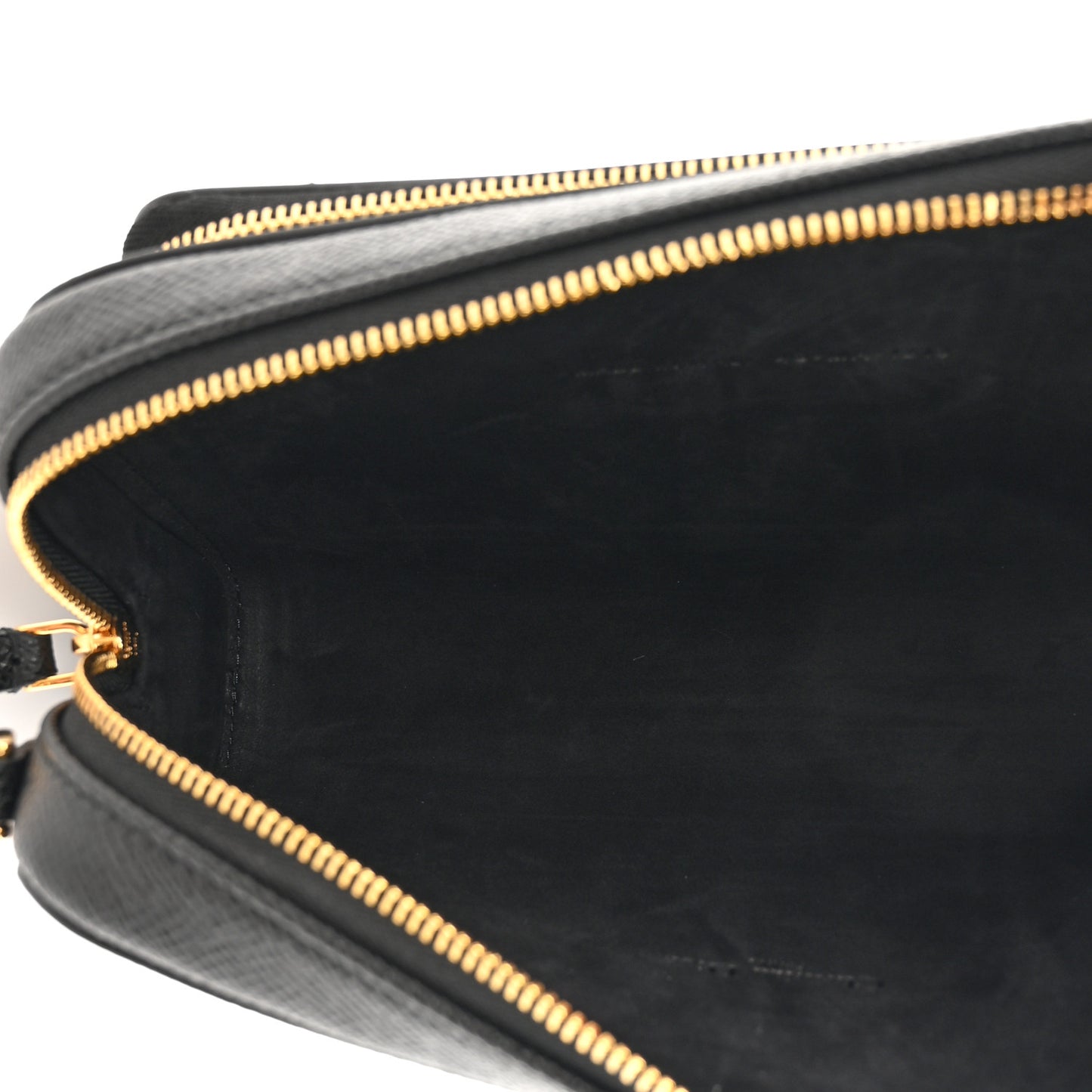 Grained Calfskin Caro Double Pouch Black