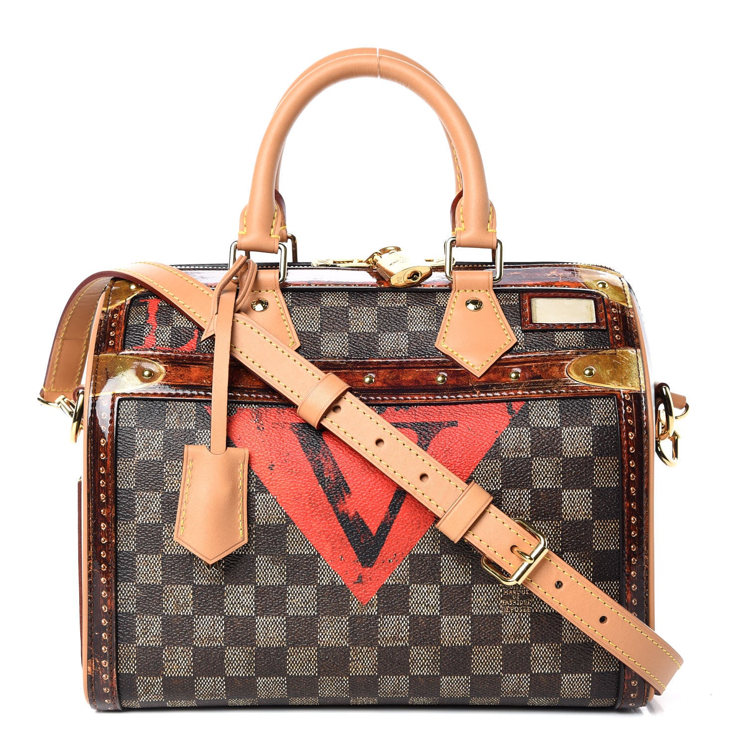 Louis Vuitton Transformed Damier Ebene Time Trunk Speedy Bandouliere 25 Black 1 of 9