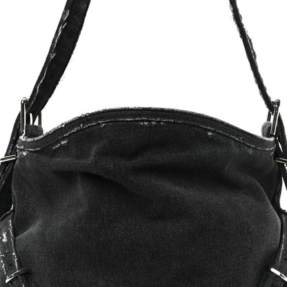 Givenchy Distressed Denim Medium Voyou Bag Black 8 of 10