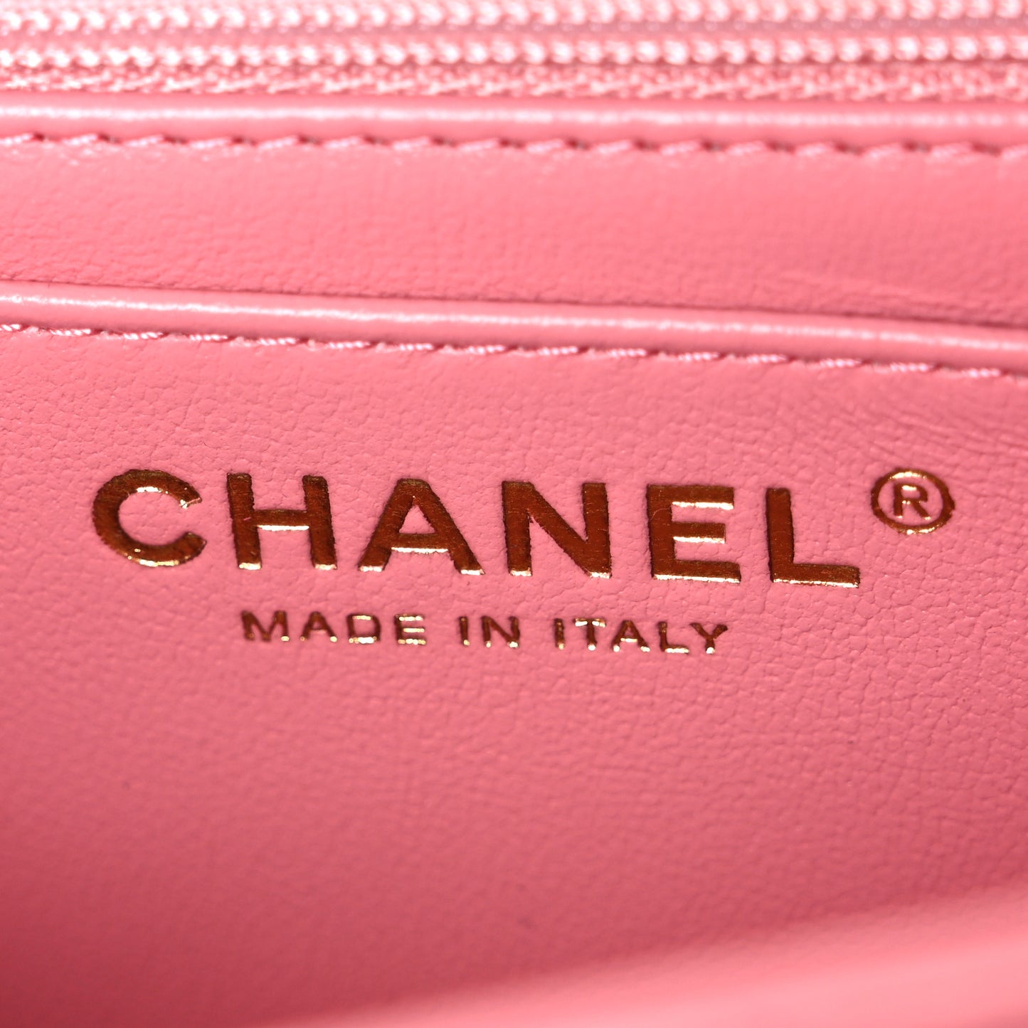 Lambskin Quilted Mini Top Handle Rectangular Flap Pink