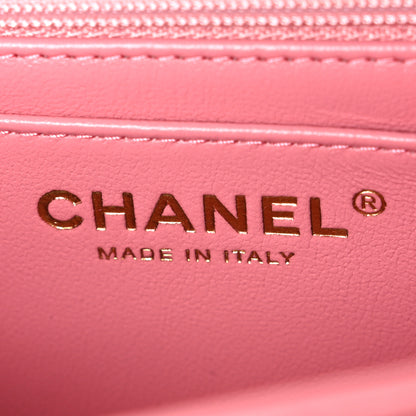 Chanel Lambskin Quilted Mini Top Handle Rectangular Flap Pink 6 of 10