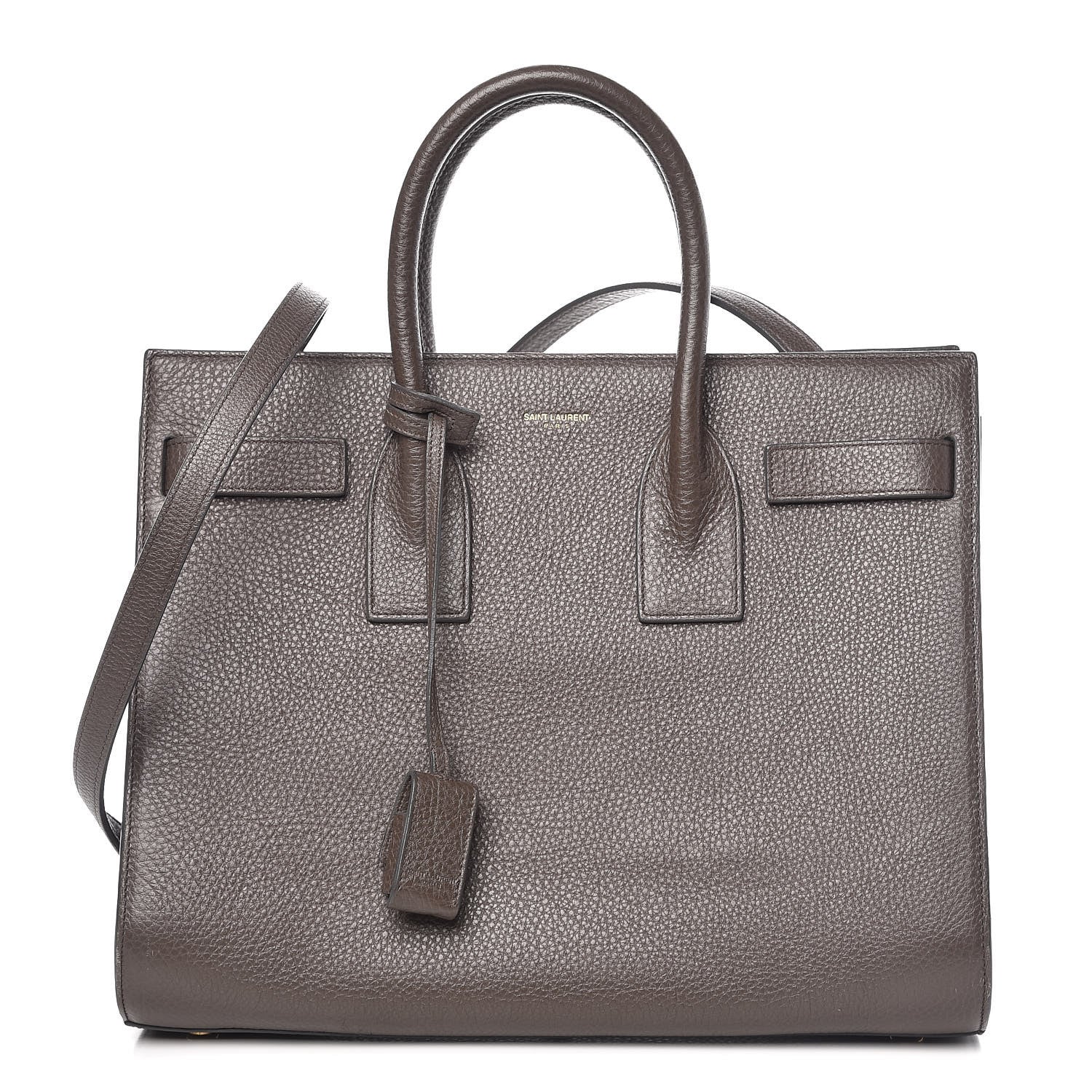 Saint Laurent Grained Calfskin Small Sac De Jour Earth 1 of 10