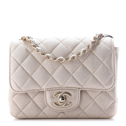 Chanel Metallic Lambskin Quilted Mini Square Flap Gold 1 of 9