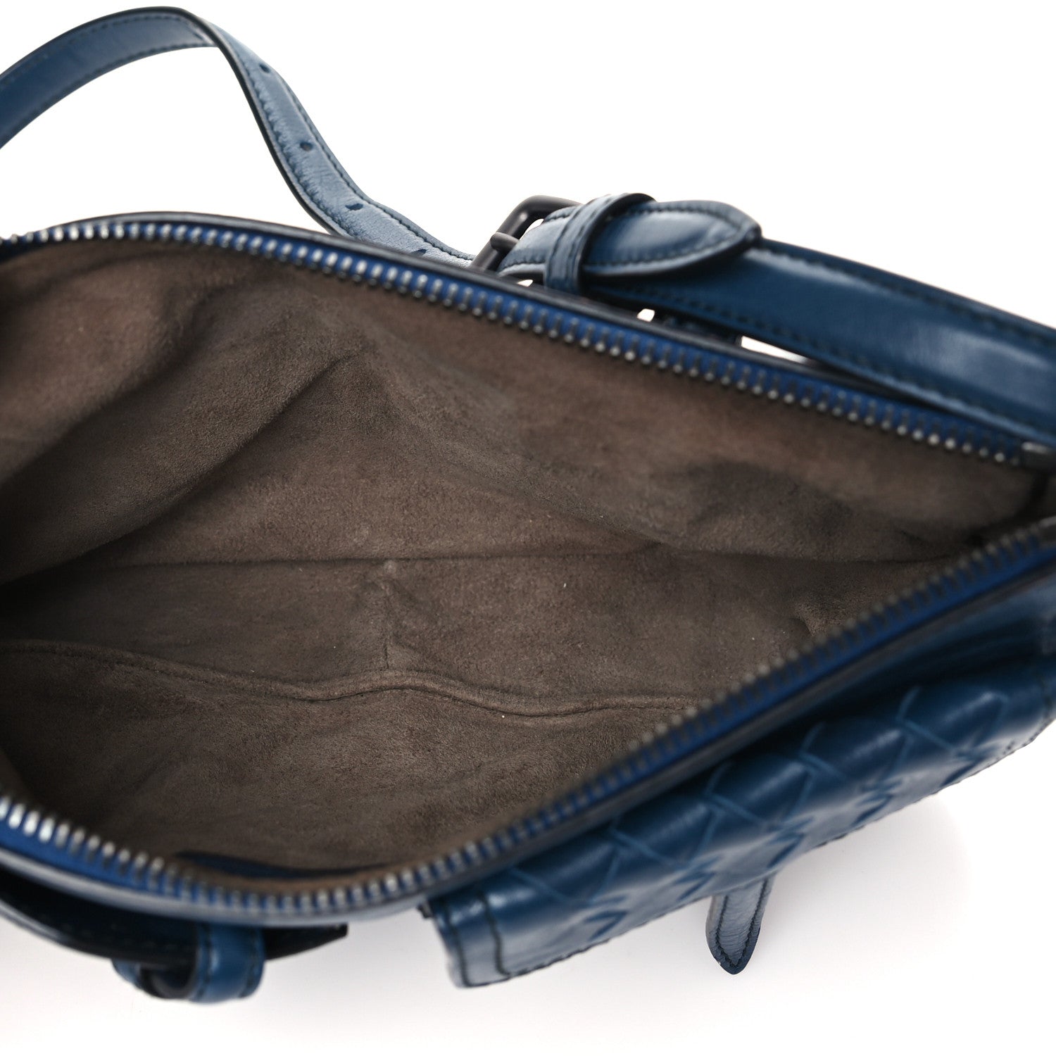 Bottega Veneta Nappa Intrecciato Multipocket Shoulder Bag Blue 5 of 10